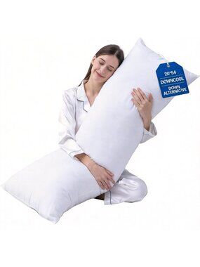 〽️Insert Breathable 20 x 54 inch Large Body Full Body Long Bed Pillow for Adults